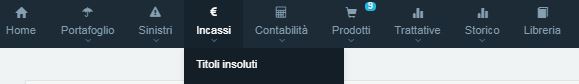 Ricerca del titolo insoluto, il menù