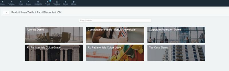 La pagine dei prodotti